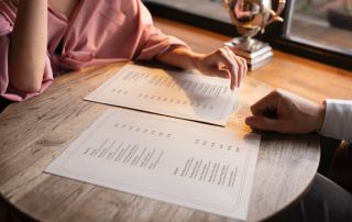Errores al crear un menú de un restaurante